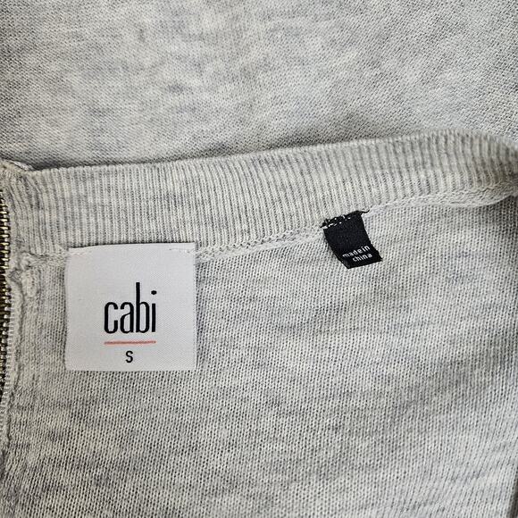 Cabi Zipper Back Cobblestone Button Cardigan Style 5014 Womens Small V Neck - Picture 3 of 6